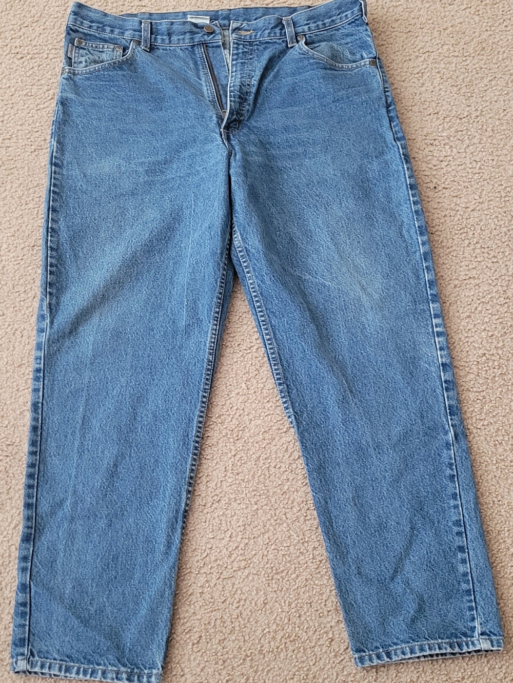 Carhartt Men's 38x30 Straight Leg Jeans in Mid Blue